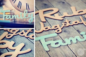 Personalized wooden words
