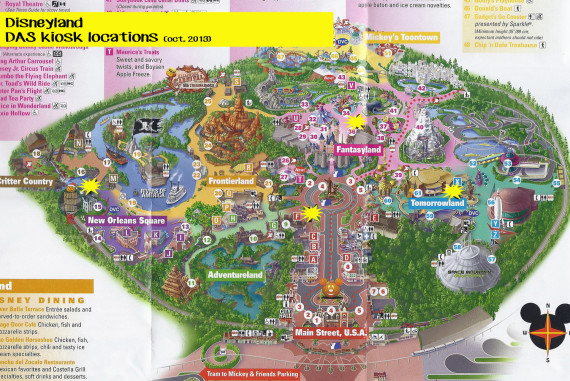 Disneyland Park DAS Kiosk Locations